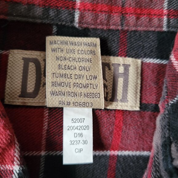 Duluth Trading Co Men’s M Button-down Long Sleeve Red Plaid Flannel Work Shirt - Picture 4 of 6
